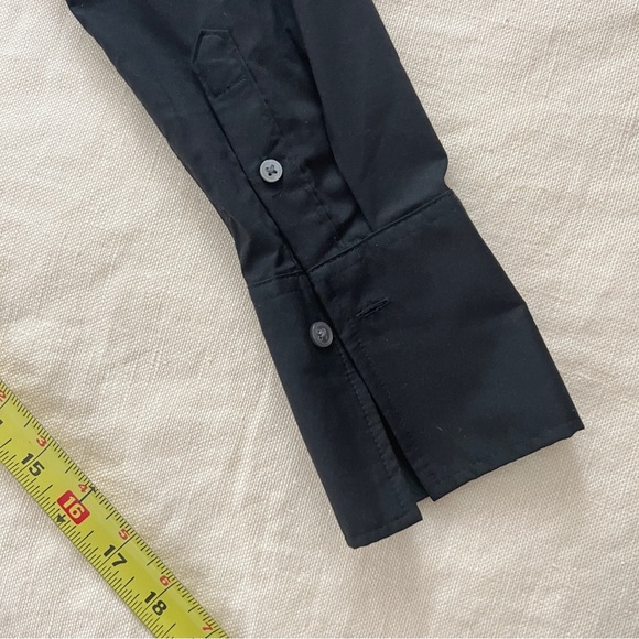 Banana Republic Riley tailored fit button down black long sleeve fitted | sz 4 - Picture 4 of 10